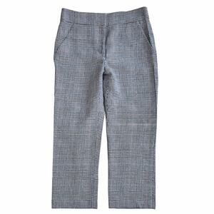 Veronica Beard Gemini Linen Pants Cropped Herringbone Quiet Luxury Size 2